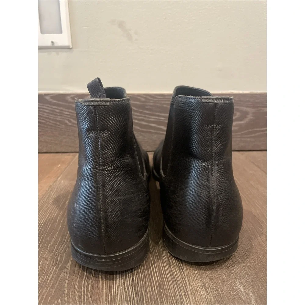 Prada Men's Chelsea‎ Boots, Leather, Black